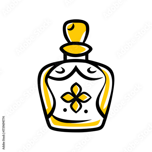 Elegant Perfume Bottle With Luxury Design Icon For Web And Graphic Design