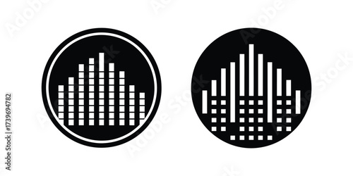 equalizer silhouette vector illustration