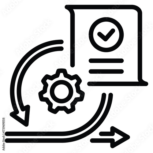 Portfolio SAFe Icon Line Vector Illustration