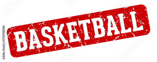 basketball rectangular sign. basketball stamp
