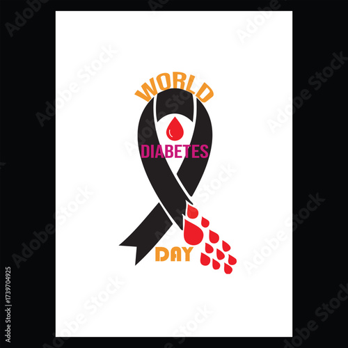 WORLD DIABETES DAY T-SHIRT DESIGN. this t-shirt is extremely will be influence  all over the world, diabetes is a serious disease , so all should avoid from this diabetes.