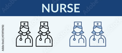 Nurse Multiple Style Icon Collection