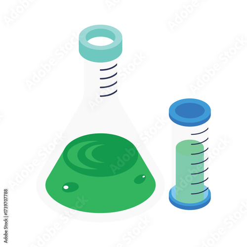 Lab Testing Apparatus  Isometric Vector Illustration 