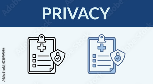 Privacy Multiple Style Icon Collection