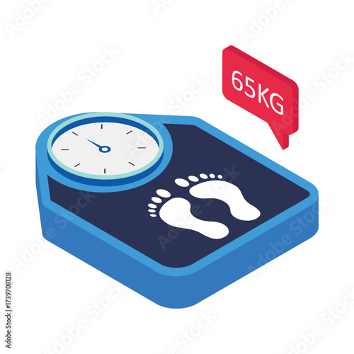 Weight Machine  Isometric Vector Illustration 