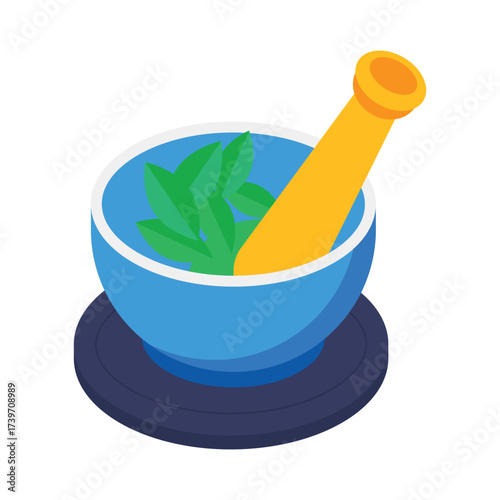 Mortar   Isometric Vector Illustration 