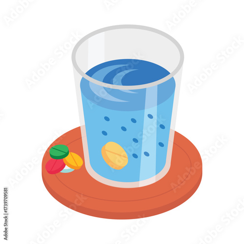 Medicine   Isometric Vector Illustration 