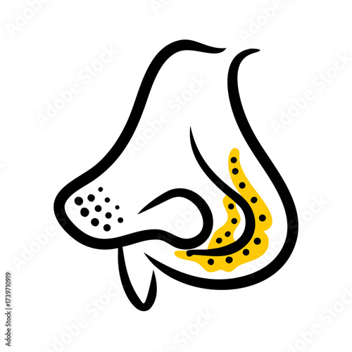 Nose With Allergy Healthcare Treatment Symbol Icon For Web And Graphic Design