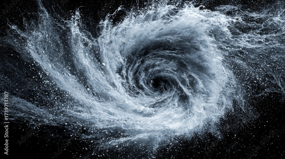 custom made wallpaper toronto digitalSwirling water vortex storm in dark sea, dramatic motion and misty spray