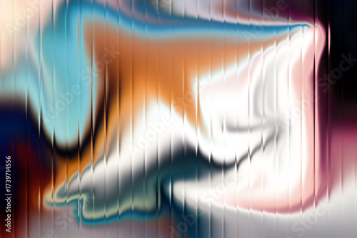 Glass grainy blurred neon gradient background abstract fluid art with vertical lines and vibrant colors