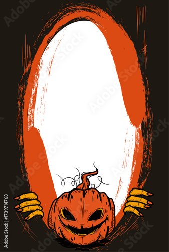 Frame with Jack-o-lantern