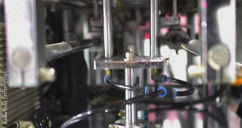 Industrial machinery operating with precision in a manufacturing plant