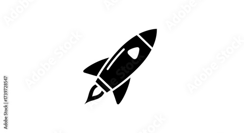 Rocket silhouette icon symbol launch