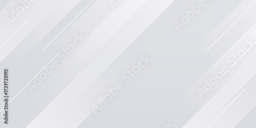 Diagonal grey gradient lines background. Abstract silver stripes wallpaper. Abstract gray tech backdrop. Oblique gris texture for graphic design, poster, banner, flyer, brochure, presentation. 