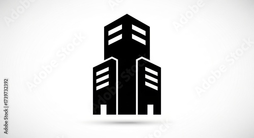 Skyscraper icon black vector illustration
