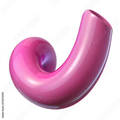 Abstract pink swirl: A mesmerizing, smooth, and sleek swirl of vibrant pink curves, appearing in a minimalistic design. capturing the pure artistic expression of modern design.