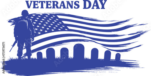Veterans day memorial honoring military service patriotism