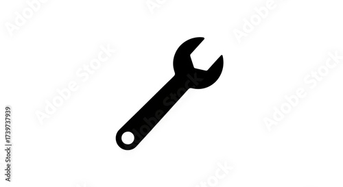 Wrench icon simple isolated