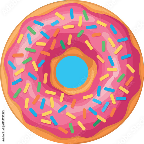 Colorful Ice Cream Cone Vector Illustration