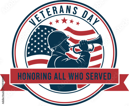 Veterans day honoring all who served patriotic american holiday