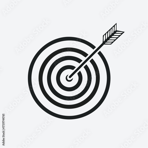 Concept of Targeting Achieving success with a Bullseye, no interior, nobody, empty circle target