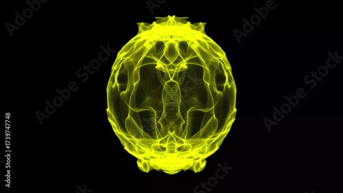 circular particular moving in upward direction in space motion graphics.
