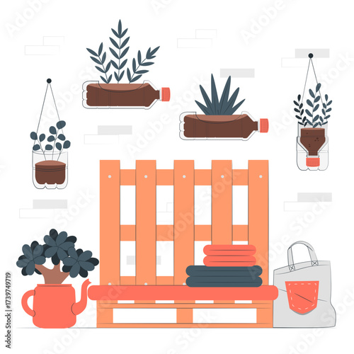 upcycle Semi Flat Illustrations
