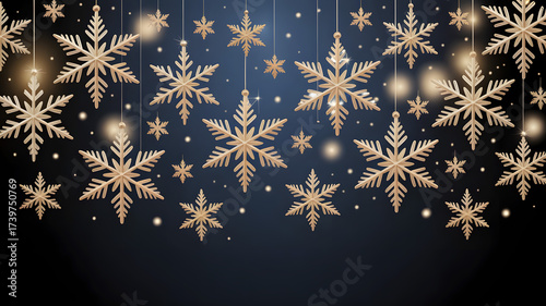 christmas background with snowflakes