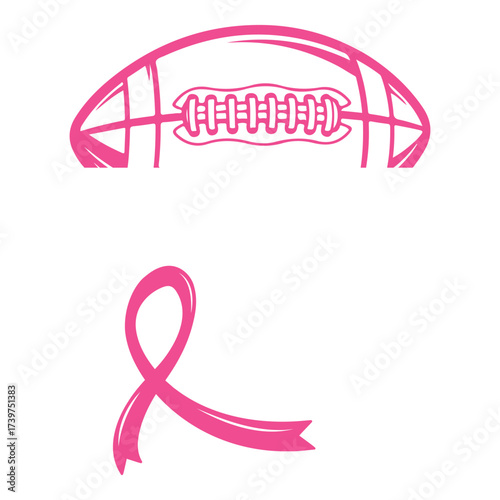 Pink Football and Ribbon Unite Sports and Breast Cancer Awareness in Powerful Symbol of Strength and Support