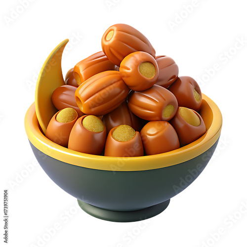 Bowl full of dates delicious traditional Middle Eastern sweet treats