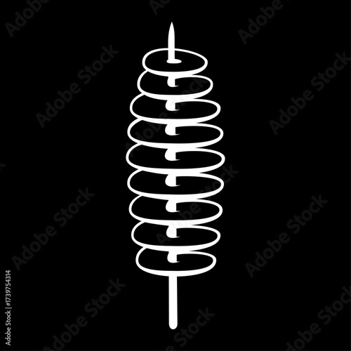 Tornado potato logo vector illustration