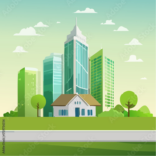 Real estate property with sustainable features