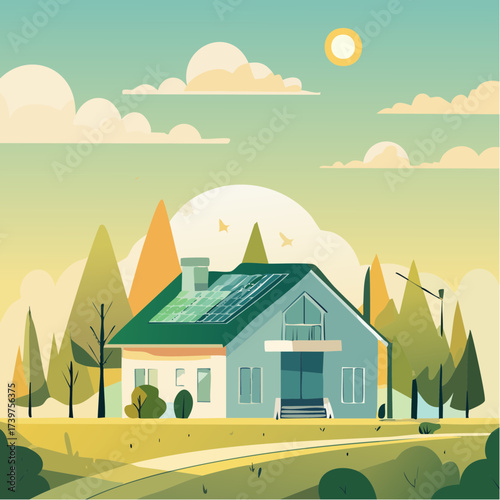 Real estate property with sustainable features