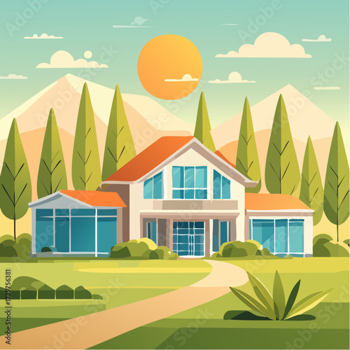 Real estate property with sustainable features