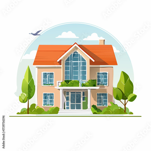 Real estate property with sustainable features