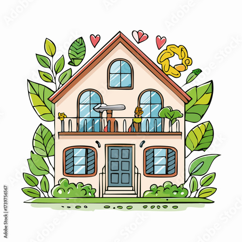 Real estate property with sustainable features