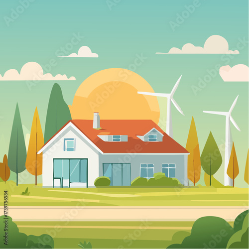 Real estate property with sustainable features