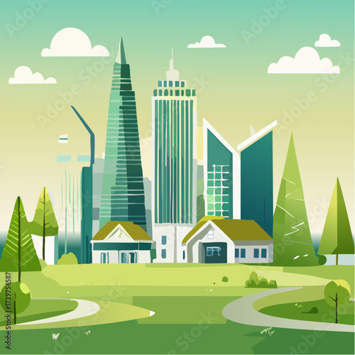 Real estate property with sustainable features