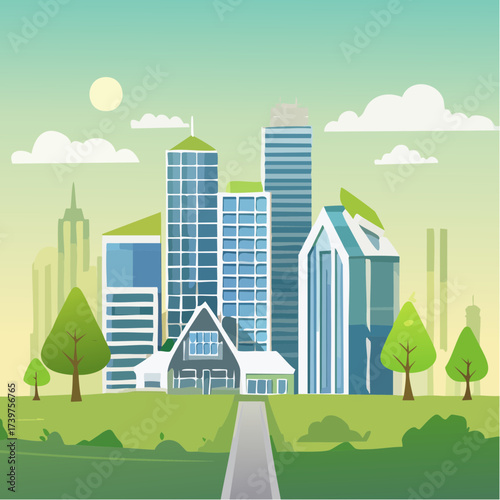 Real estate property with sustainable features