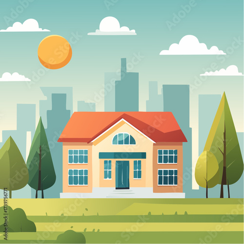 Real estate property with sustainable features