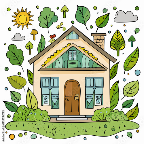 Real estate property with sustainable features