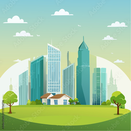 Real estate property with sustainable features