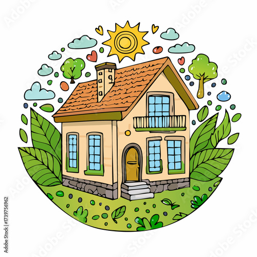 Real estate property with sustainable features