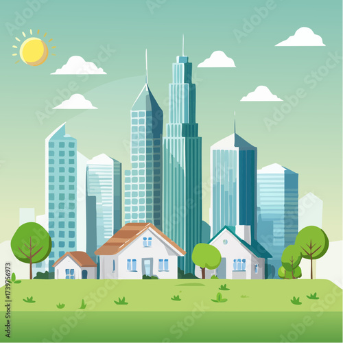 Real estate property with sustainable features