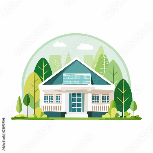Real estate property with sustainable features