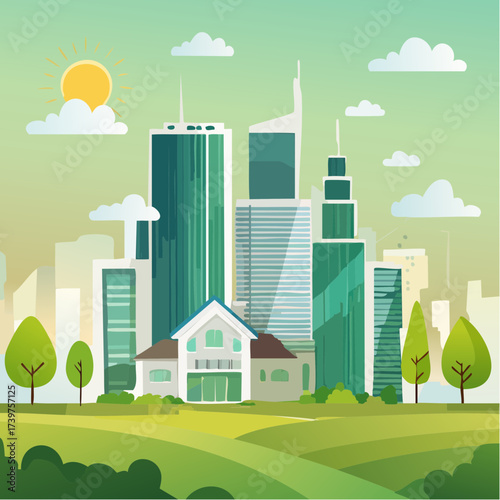 Real estate property with sustainable features