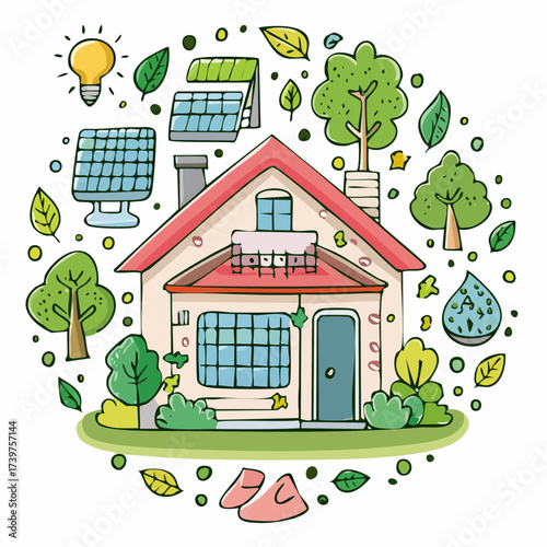 Real estate property with sustainable features