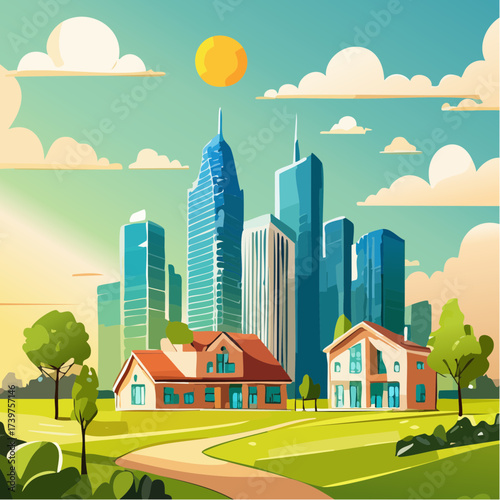 Real estate property with sustainable features