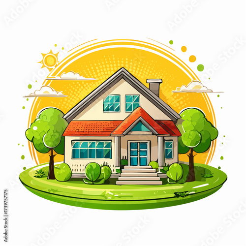 Real estate property with sustainable features