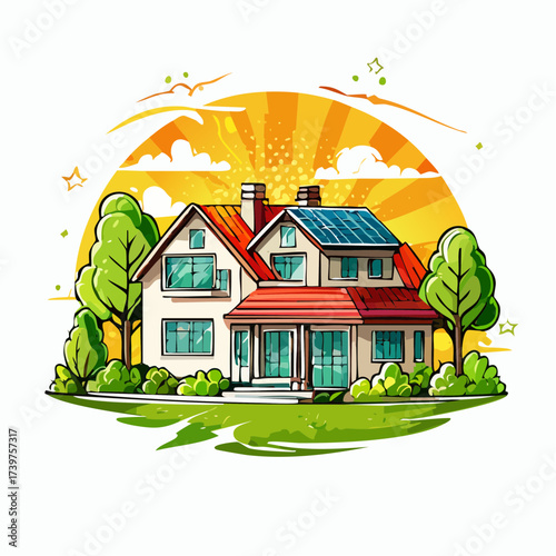 Real estate property with sustainable features